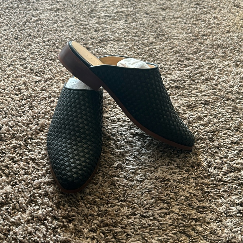 Nisolo Black AMA Woven Mule 9.5